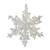  Vickerman Clear Snowflake Silver Glitter Christmas Ornament 