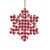  Vickerman Plaid Snowflake Christmas Ornament, 6/bag 