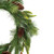  Vickerman Artificial Green Mixed Pine with Pinecone Wreath 