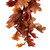  Vickerman Orange Autumn Oak Leaf Teardrop 
