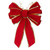  Vickerman Red Velvet-Gold Trim Hand Tied UV Bow 
