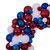  Vickerman Red/White/Blue Matte Shiny Glitter Ball Wreath UV 