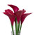 Vickerman Artificial 24 inch Purple Calla Lillies in Glass Vase