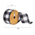 Vickerman 2.5 inch x 10 yard White and Black Soft Plaid Christmas Ribbon