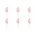 Vickerman Red/White Swirl Artificial Christmas Spray Includes 6 sprays per pack