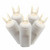 Vickerman 50 Warm White Twinkle Wide Angle LED Light on White Wire, 25 foot Christmas Single Mold Light Strand