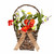 Vickerman Vickerman Artificial Mixed Floral Basket Features Coral, Yellow, Orange, Purple, And Green Flowers This Flower Basket Is Complimented By A Base Of Mixed Greenery That Features Leaves And Ferns