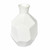 Vickerman 10 inch White Ceramic Geometric Bottle This bottle mixes together touches of whimsical and modern This ceramic bottle has a geometric body and a sleek neck This bottle can stand on its own or pair with any faux floral to add a pop of co