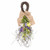 Vickerman Vickerman 28 inch Artificial Mixed Floral Teardrop With Purple And Green Flowers The Base Of This Teardrop Is Made Of Mixed Greenery Leaves And Thin Spring Twigs This Teardrop Features A Tan Burlap Bow