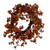 Vickerman Artificial 22 inch Orange Fall Leaves and Berries Wreath Features mini orange berry accents and a circular grapevine base