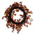 Vickerman Artificial 22 inch Orange Fall Leaves and Berries Wreath Features mini orange berry accents and a circular grapevine base