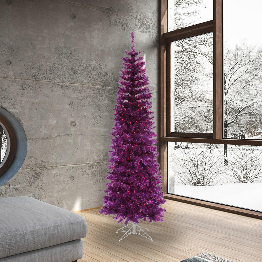 Purple Pencil Tree Christmas Tree | All Seasons Artificial
