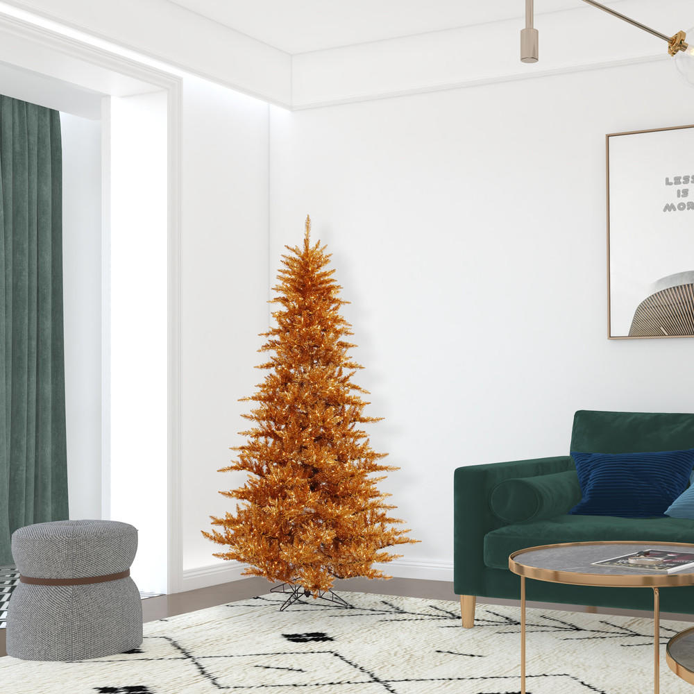 Copper Tinsel Fir Christmas Tree | All Seasons Artificial