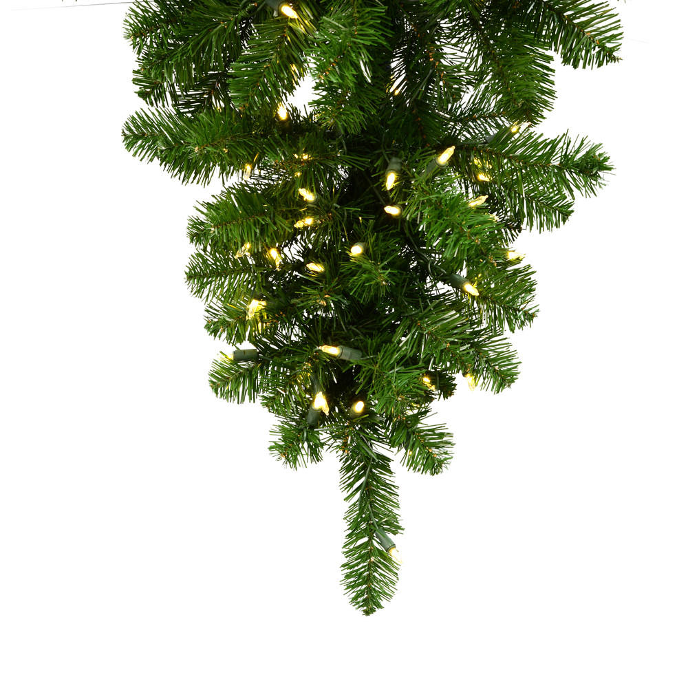 Vickerman Upside Down Artificial Christmas Half Tree - Thumbnail 3
