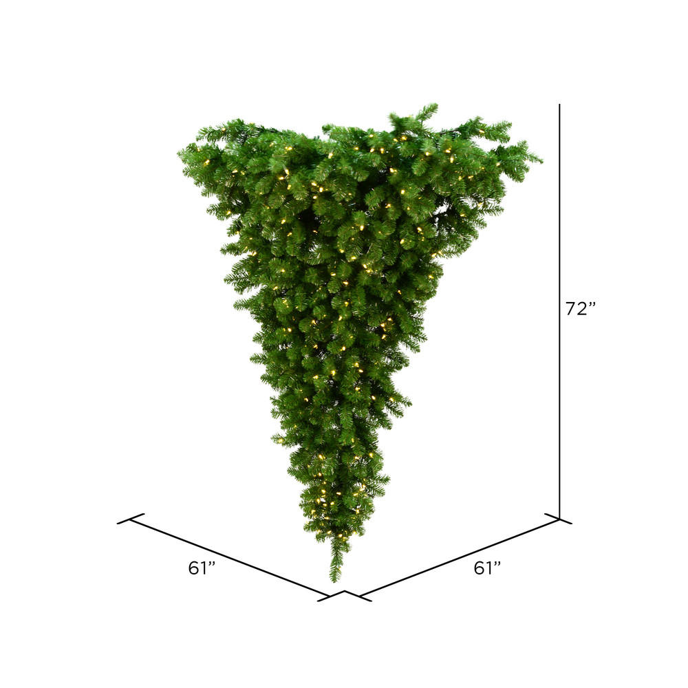 Vickerman Upside Down Artificial Christmas Half Tree - Thumbnail 4