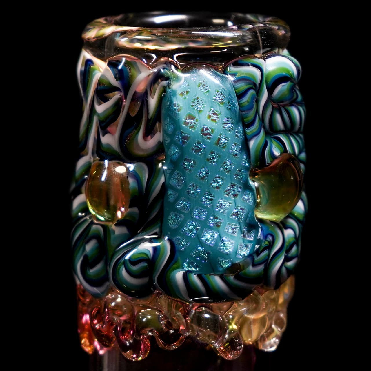 Beaker Bottom Fancy Top Bong Ocean Blaze1