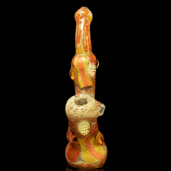 Custom Handmade Herb flower Sherlock bubbler sunfire made in Chico, Ca