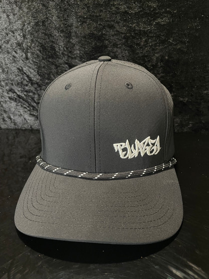 Black Hybrid Rope Hat Front Black Hybrid Rope Hat Front