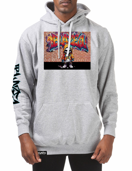 Heather Grey Sweatshirt w/ Brick Wall