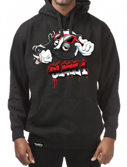 Black Sweatshirt w/Smoking Skunk