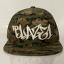 Green Digital Camo Snapback Hat w/ White Blaze1