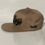 Tan Snapback Hat w/ Black Packboys side a