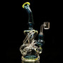 Seeded Bottom Recycler Dab Rig Blue Stardust 