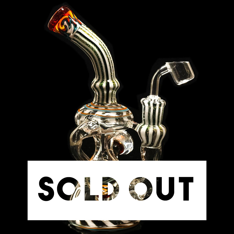 Dichroic Staircase Recycler Dab Rig Fire & Ice - Blaze1