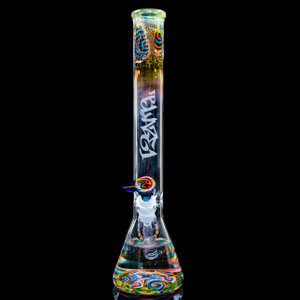 Beaker Bottom I/O Top and I/O Base Bong Fire & Ice