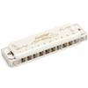 Easttop T008L Diatonic Harmonica – 10 Hole Blues Harmonica with White Cover