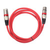 Red balanced XLR male-to-female microphone cable