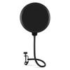 Dual-Layer Microphone Pop Filter – Black, 15.5 cm Screen — supplied product