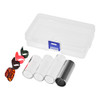 Guitar slide and finger pick set with storage case