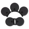 Five black clarinet thumb rest cushion pads