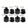 Black Microphone Stand Thread Adapter Set – 8 Pieces — supplied product