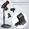 Black universal handheld microphone stand clip
