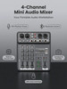 4-Channel Bluetooth USB Audio Mixer with 48V Phantom Power – Light Grey
