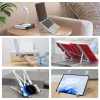 Folding Aluminium Laptop Stand – Silver, Six Height Settings — detail or usage view