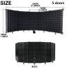 Five-Panel Portable Microphone Isolation Shield
