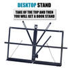 Portable Folding Book & Sheet Music Stand – Black