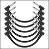 6-Pack 20cm Right-Angle Guitar Pedal Patch Cables