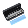 10-Hole Blues Harmonica in C with Storage Case