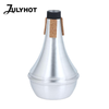 Aluminium Straight Trumpet Practice Mute – Silver