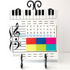 Large Magnetic Music Staff and Piano Keyboard Whiteboard