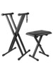 Double-X Keyboard Stand and Adjustable Bench Set