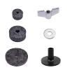 18-Piece Cymbal Felt, Sleeve, Nut and Washer Kit – Black