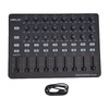 USB MIDI Control Surface with Knobs and Faders – Black