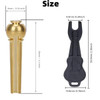 Solid Brass Acoustic Guitar Bridge Pins with Puller – 6 Pack — detail or usage view