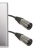 Dual XLR Audio Wall Plate – Female Sockets to Male Cable Tails – detail 1