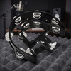 Clamp-Mount Double-Row Tambourine – Black – Product view